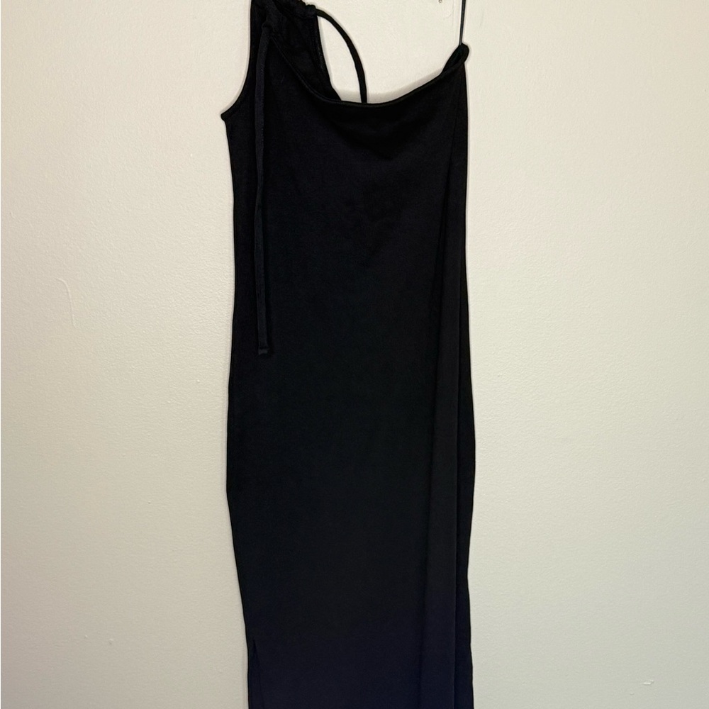 Old Navy Elegant Black One Shoulder Maxi Dress